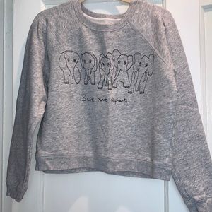 J Crew Elephant Print Sweatshirt